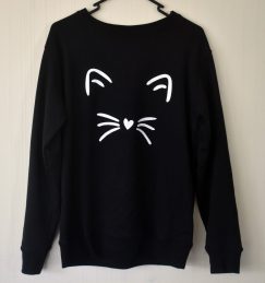 cat print sweater